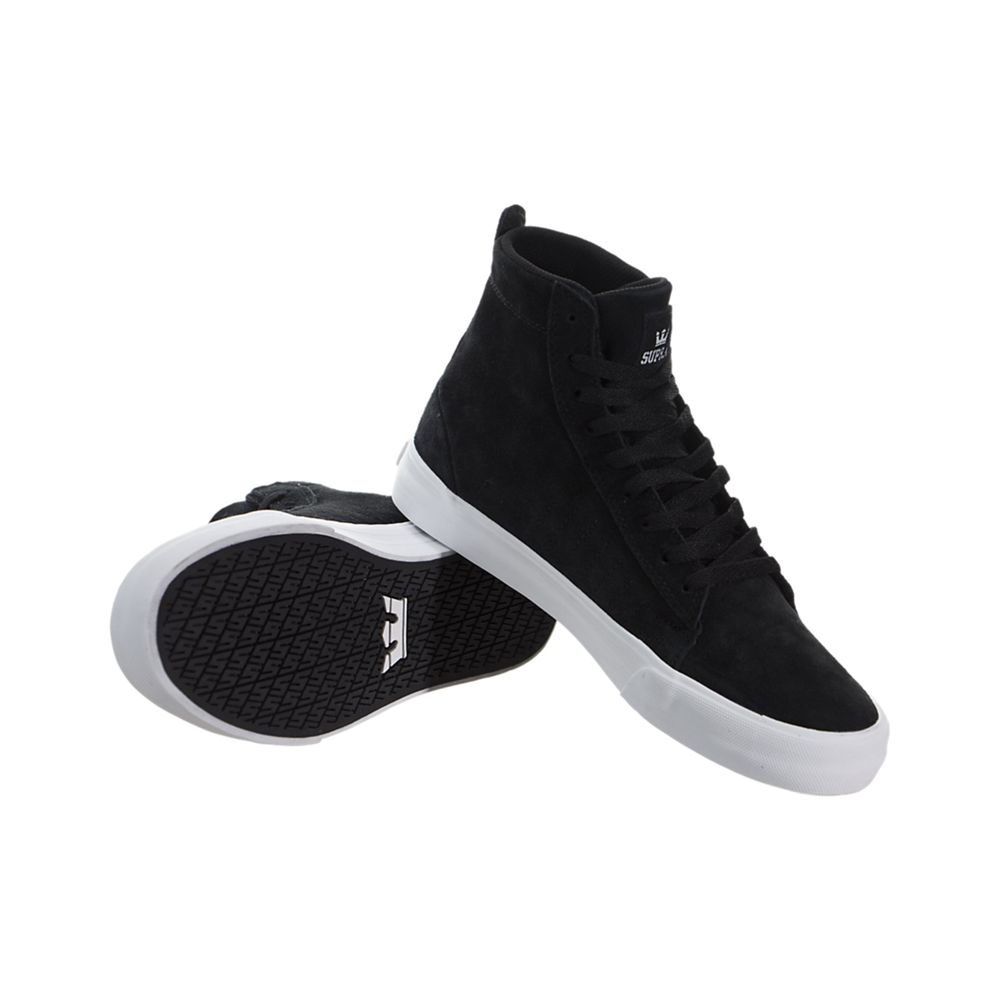 Baskets Montantes Supra Belmont High Noir Black/White Homme | CLY-80997003